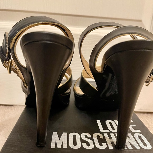 Love Moschino strapped black and gold sandals - Picture 11 of 12